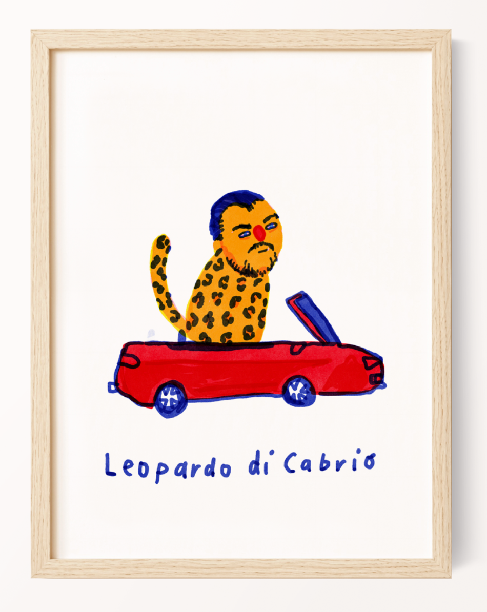 Leopardo di Cabrio Print von Hey Jules
