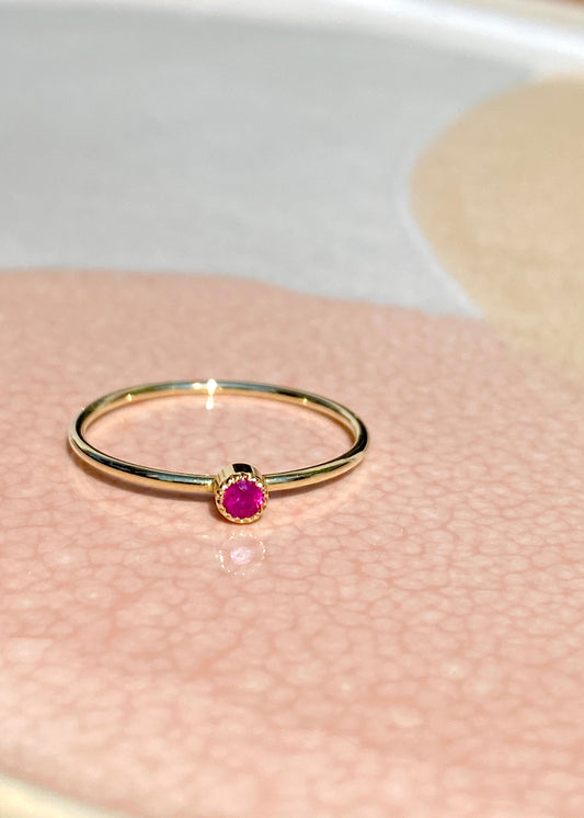 Hey Girl Ring mit Rubin