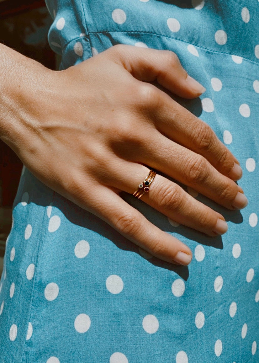 Hey Girl Ring mit Rubin